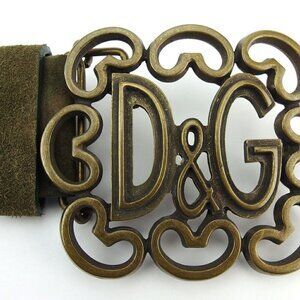 DOLCE&GABBANA belt green gold type Women Authentic secondhand